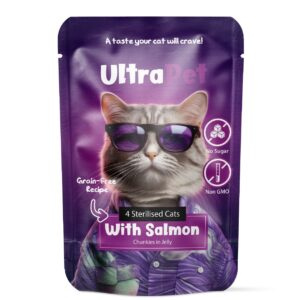 פאוץ אולטרה פט סטרלייז סלמון לחתול 85 גרם