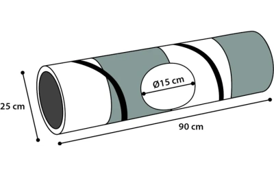 מנהרת צעצוע לחתולים בצבע אפור וכחול