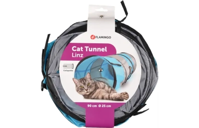 מנהרת צעצוע לחתולים בצבע אפור וכחול