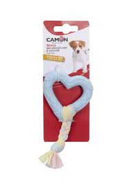 Camon צעצוע לגורים לב עם חבל צמה קמון