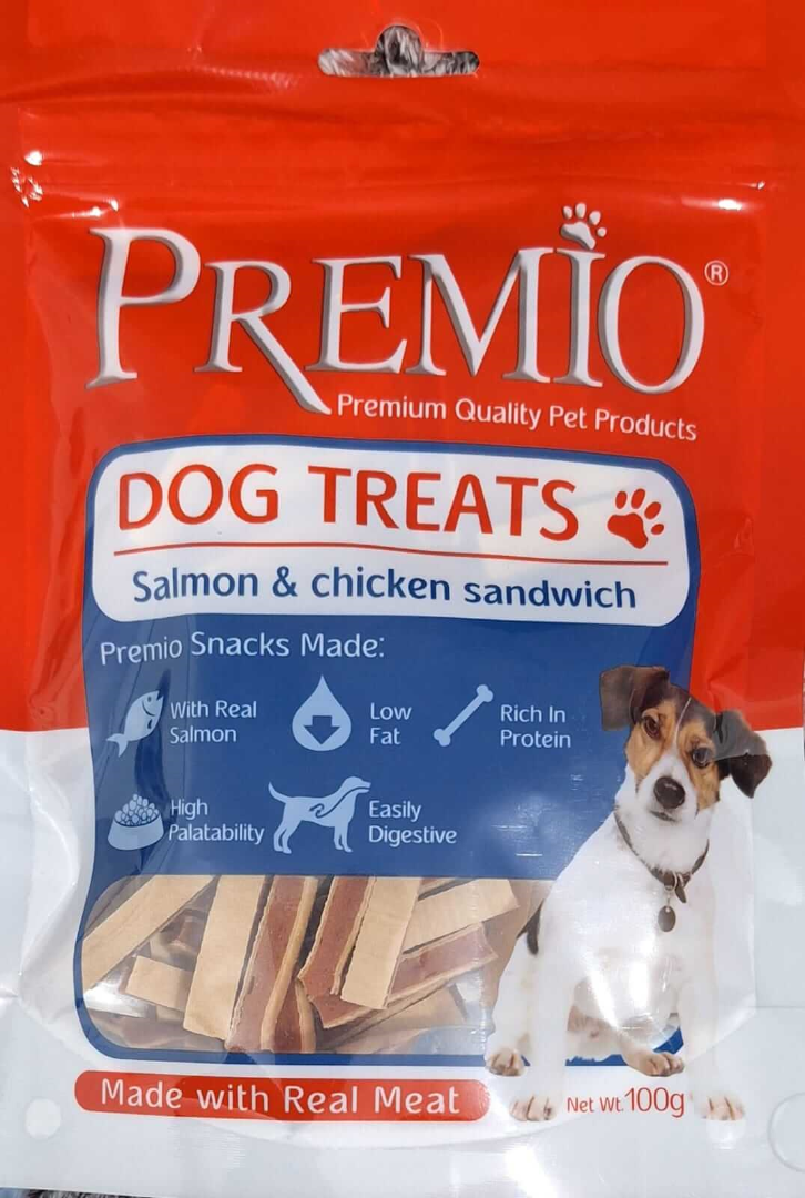 חטיף פרמיו לכלב סלמון ועוף 100 גרם