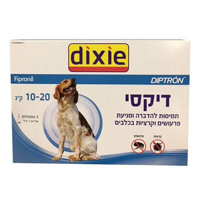 Dixie fipronil תמיסת דיקסי לכלב 10-20 ק”ג